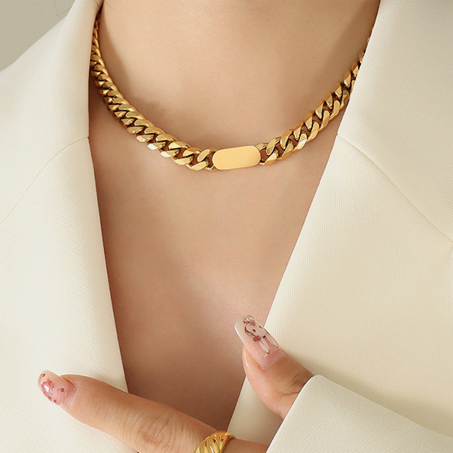 GoldenGlow 18K Gold-Plated Chain Necklace