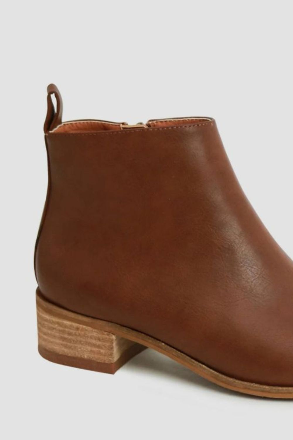 Beast Fashion Vegan Leather Block Heel Boots