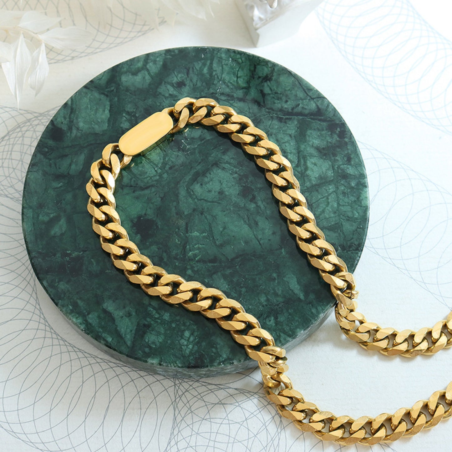 GoldenGlow 18K Gold-Plated Chain Necklace