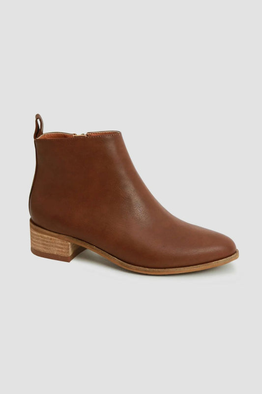 Beast Fashion Vegan Leather Block Heel Boots
