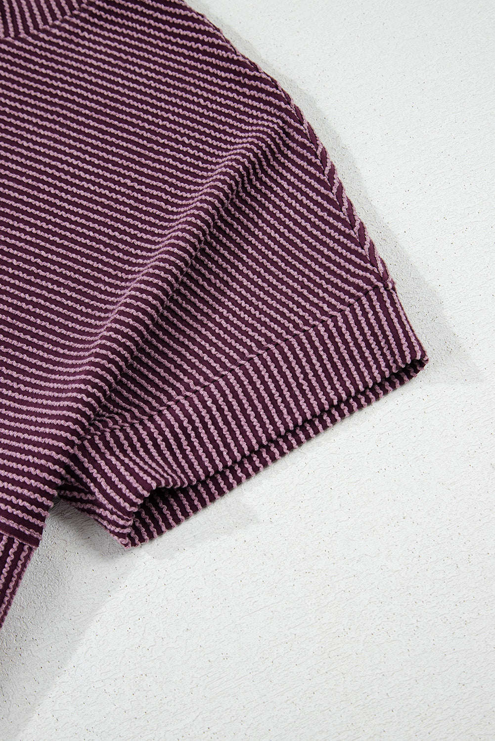 Chic Ribbed Mock Neck Tee