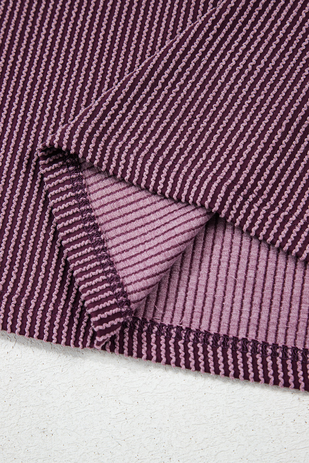 Chic Ribbed Mock Neck Tee