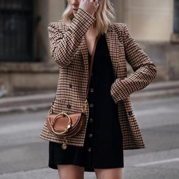 Brown Plaid Jacket - Image 7