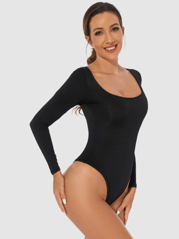 Full Size Scoop Neck Long Sleeve Bodysuit - Image 108