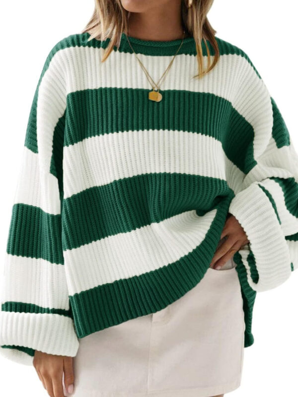 Round Neck Long Sleeve Sweater - Image 48