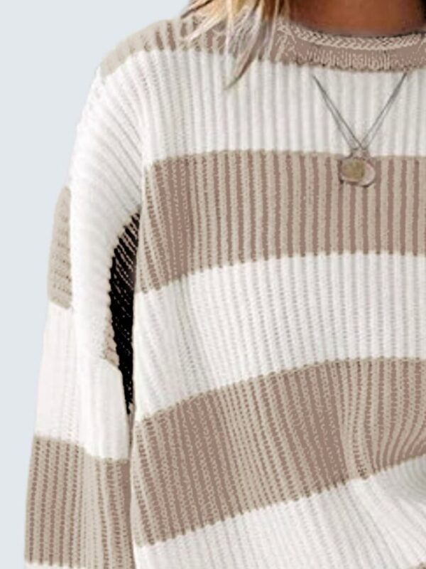 Round Neck Long Sleeve Sweater - Image 62