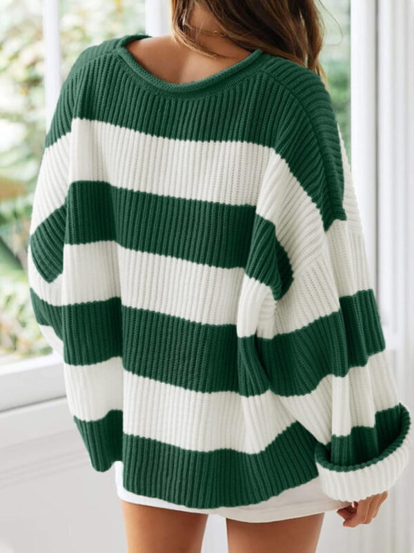 Round Neck Long Sleeve Sweater - Image 51