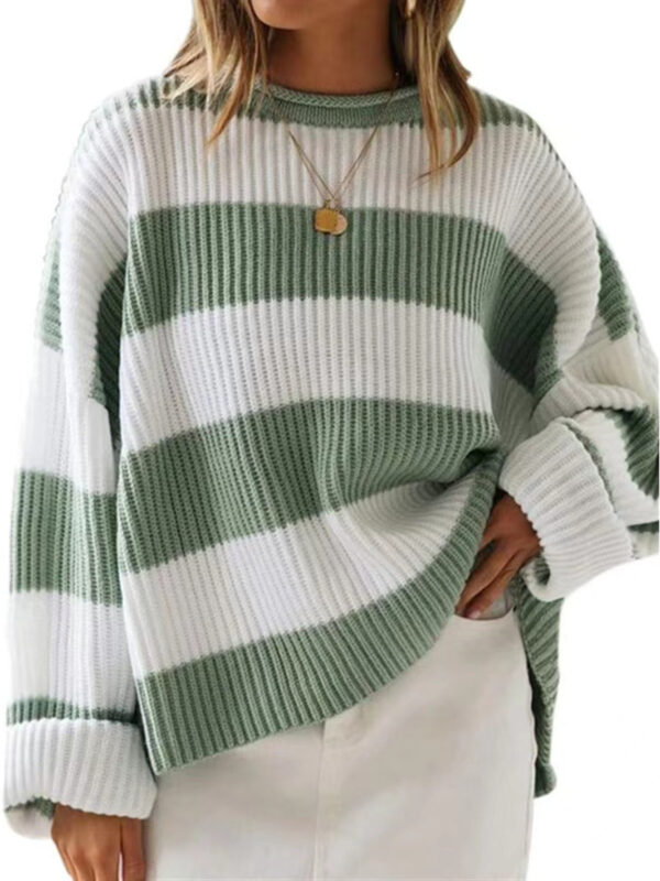 Round Neck Long Sleeve Sweater - Image 37