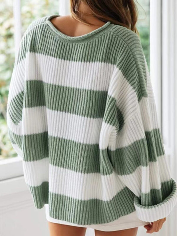 Round Neck Long Sleeve Sweater - Image 38