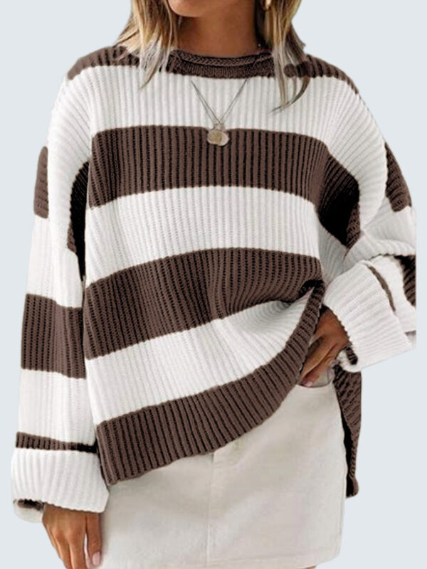 Round Neck Long Sleeve Sweater - Image 52