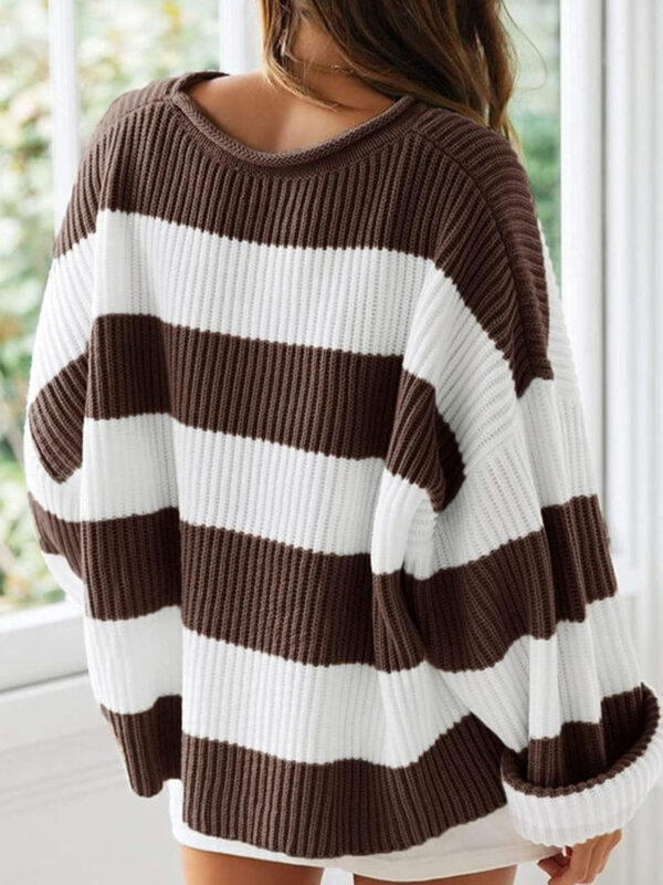 Round Neck Long Sleeve Sweater - Image 55