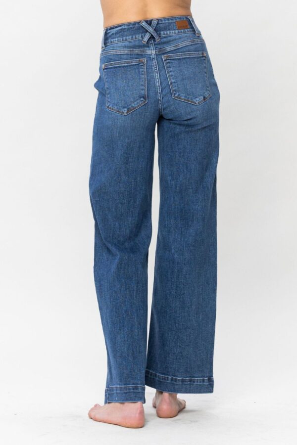 Judy Blue Full Size Double Button Wide Leg Jeans - Image 1037