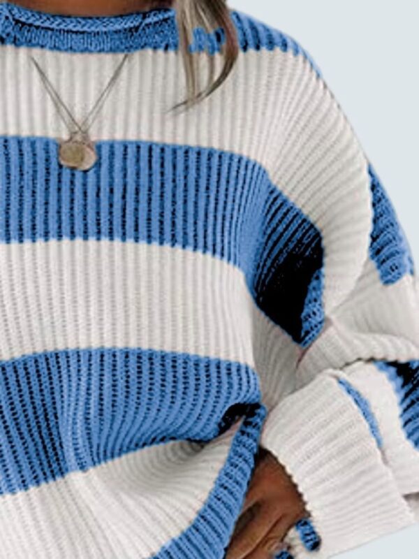 Round Neck Long Sleeve Sweater - Image 58